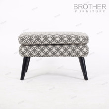 Barcelona style house furniture chair wooden grey ottoman